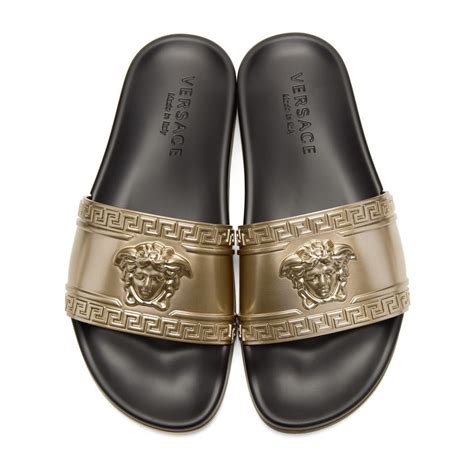 versace slides mens ebay|versace medusa shoes men's.